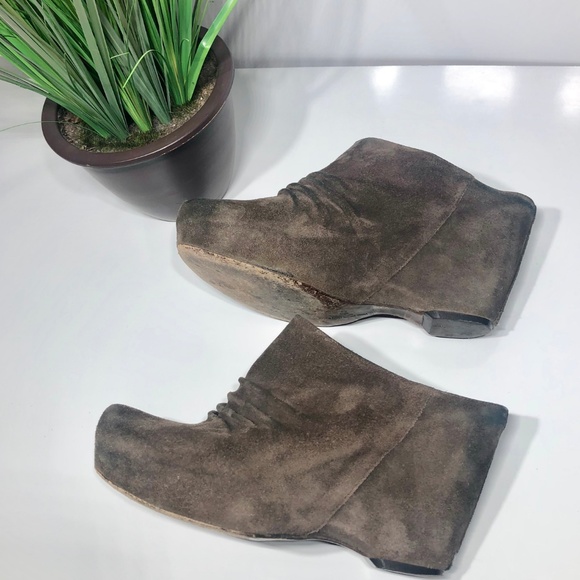 Vera Wang Lavender Label Brown Suede Mule Platform - Picture 3 of 8